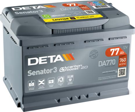 DETA DA770 - Стартерная аккумуляторная батарея, АКБ autospares.lv