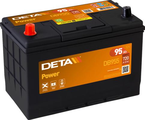 DETA DB955 - Стартерная аккумуляторная батарея, АКБ autospares.lv