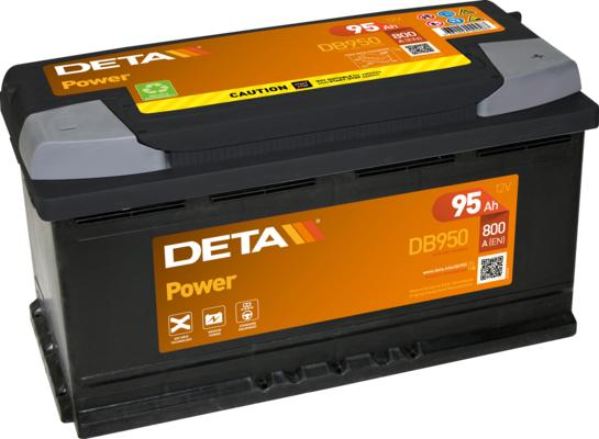 DETA DB950 - Стартерная аккумуляторная батарея, АКБ autospares.lv