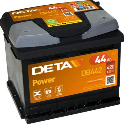 DETA DB442 - Стартерная аккумуляторная батарея, АКБ autospares.lv