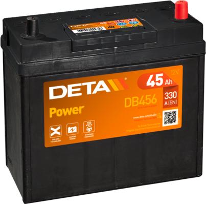 DETA DB456 - Стартерная аккумуляторная батарея, АКБ autospares.lv