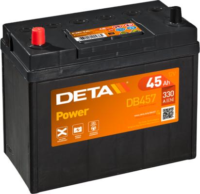 DETA DB457 - Стартерная аккумуляторная батарея, АКБ autospares.lv