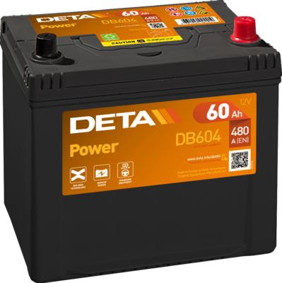 DETA DB604 - Стартерная аккумуляторная батарея, АКБ autospares.lv