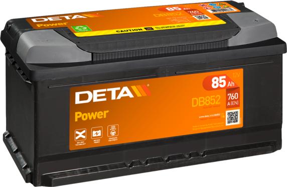 DETA DB852 - Стартерная аккумуляторная батарея, АКБ autospares.lv