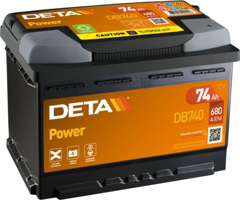 DETA DB740 - Стартерная аккумуляторная батарея, АКБ autospares.lv
