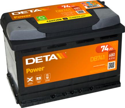 DETA DB741 - Стартерная аккумуляторная батарея, АКБ autospares.lv