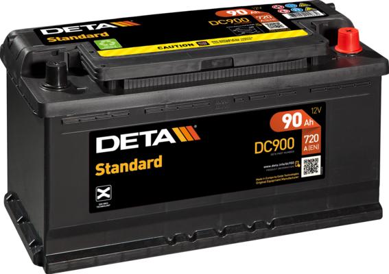 DETA DC900 - Стартерная аккумуляторная батарея, АКБ autospares.lv