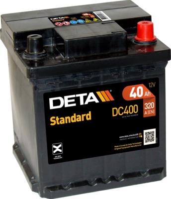 DETA DC400 - Стартерная аккумуляторная батарея, АКБ autospares.lv
