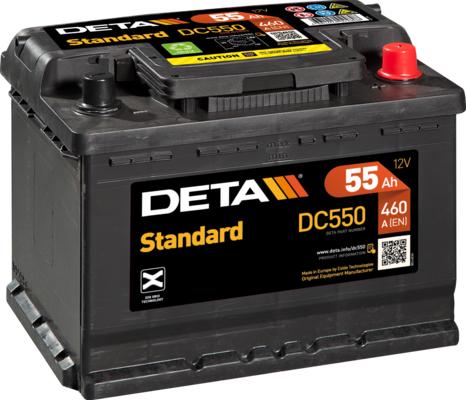 DETA DC550 - Стартерная аккумуляторная батарея, АКБ autospares.lv
