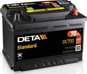 DETA DC700 - Стартерная аккумуляторная батарея, АКБ autospares.lv