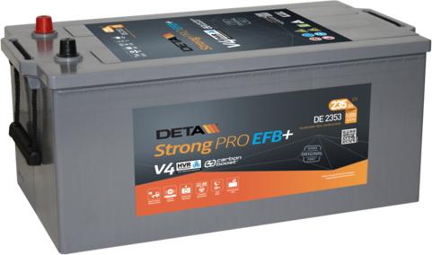 DETA DE2353 - Стартерная аккумуляторная батарея, АКБ autospares.lv