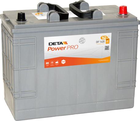 DETA DF1420 - Стартерная аккумуляторная батарея, АКБ autospares.lv