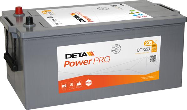 DETA DF2353 - Стартерная аккумуляторная батарея, АКБ autospares.lv