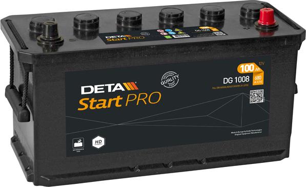 DETA DG1008 - Стартерная аккумуляторная батарея, АКБ autospares.lv