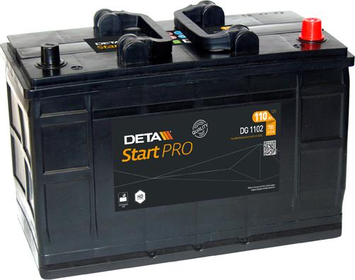 DETA DG1102 - Стартерная аккумуляторная батарея, АКБ autospares.lv