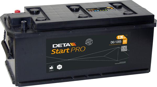 DETA DG1355 - Стартерная аккумуляторная батарея, АКБ autospares.lv