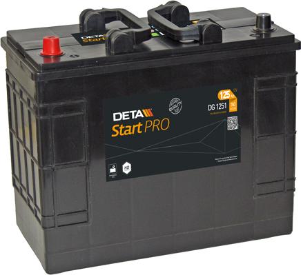 DETA DG1251 - Стартерная аккумуляторная батарея, АКБ autospares.lv