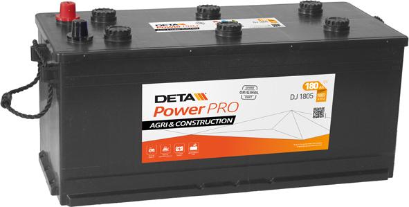 DETA DJ1805 - Стартерная аккумуляторная батарея, АКБ autospares.lv