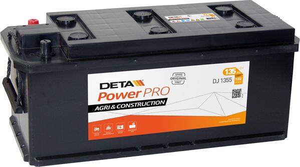 DETA DJ1355 - Стартерная аккумуляторная батарея, АКБ autospares.lv