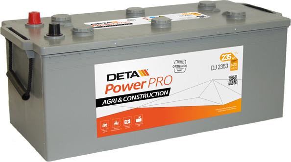 DETA DJ2353 - Стартерная аккумуляторная батарея, АКБ autospares.lv