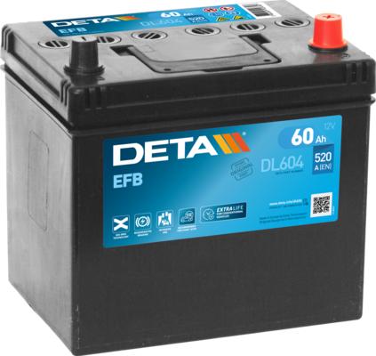 DETA DL604 - Стартерная аккумуляторная батарея, АКБ autospares.lv