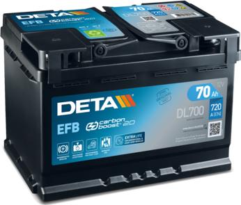 DETA DL700 - Стартерная аккумуляторная батарея, АКБ autospares.lv