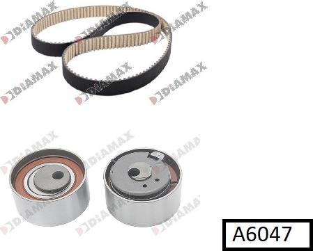 Diamax A6047 - Комплект зубчатого ремня ГРМ autospares.lv