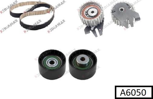 Diamax A6050 - Комплект зубчатого ремня ГРМ autospares.lv