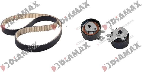 Diamax A6002 - Комплект зубчатого ремня ГРМ autospares.lv