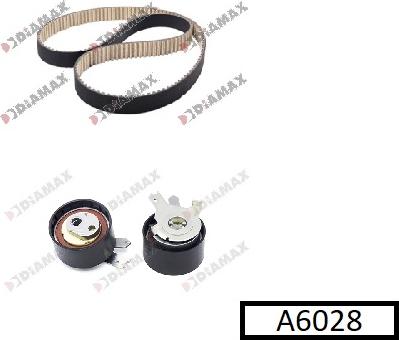 Diamax A6028 - Комплект зубчатого ремня ГРМ autospares.lv