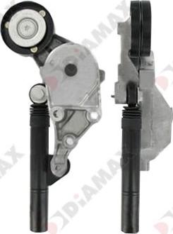 Diamax A3018 - Ролик, поликлиновый ремень autospares.lv