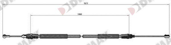 Diamax AA3006 - Тросик, cтояночный тормоз autospares.lv