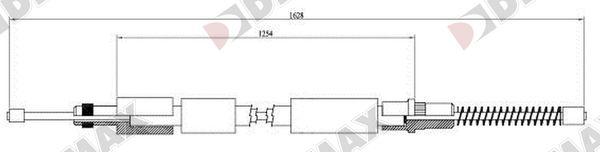 Diamax AA3001 - Тросик, cтояночный тормоз autospares.lv