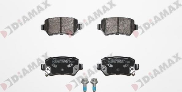 Diamax N09995 - Тормозные колодки, дисковые, комплект autospares.lv