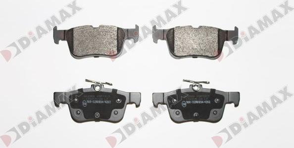 Diamax N09946 - Тормозные колодки, дисковые, комплект autospares.lv