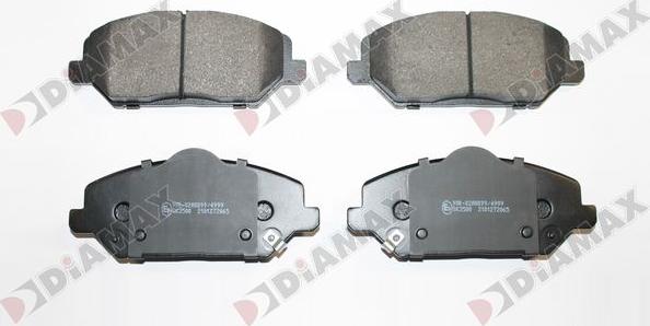 Diamax N09950 - Тормозные колодки, дисковые, комплект autospares.lv