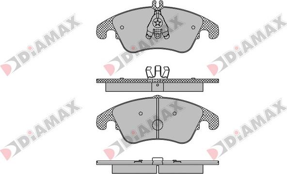 Diamax N09441 - Тормозные колодки, дисковые, комплект autospares.lv