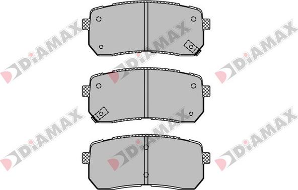 Diamax N09448 - Тормозные колодки, дисковые, комплект autospares.lv