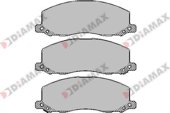 Diamax N09454 - Тормозные колодки, дисковые, комплект autospares.lv