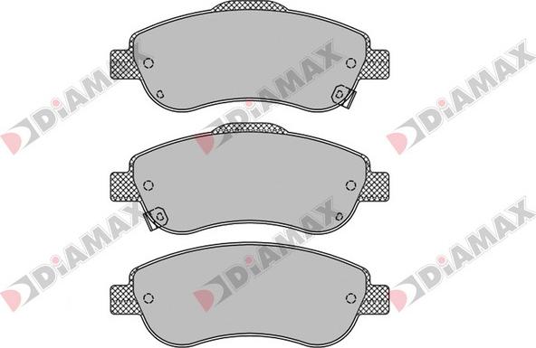 Diamax N09450 - Тормозные колодки, дисковые, комплект autospares.lv