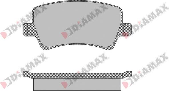 Diamax N09458 - Тормозные колодки, дисковые, комплект autospares.lv