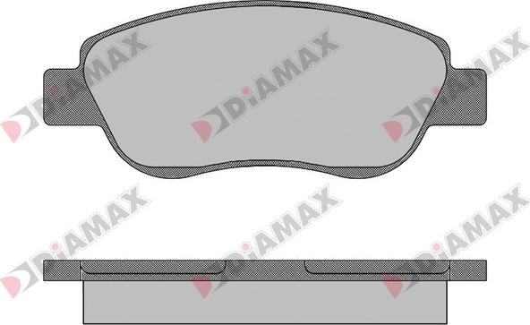 Diamax N09465 - Тормозные колодки, дисковые, комплект autospares.lv