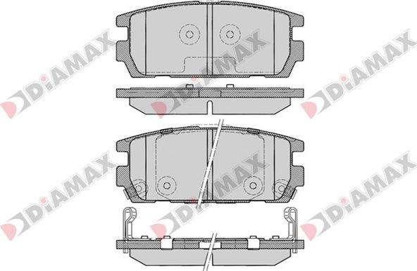 Diamax N09400 - Тормозные колодки, дисковые, комплект autospares.lv