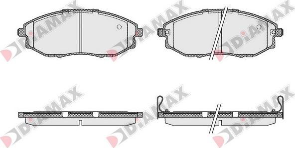 Diamax N09411 - Тормозные колодки, дисковые, комплект autospares.lv