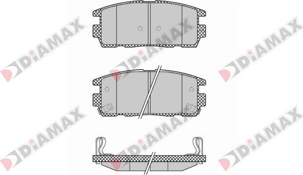 Diamax N09413 - Тормозные колодки, дисковые, комплект autospares.lv