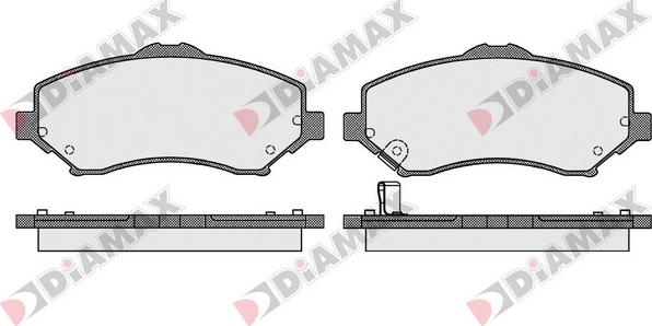 Diamax N09486 - Тормозные колодки, дисковые, комплект autospares.lv