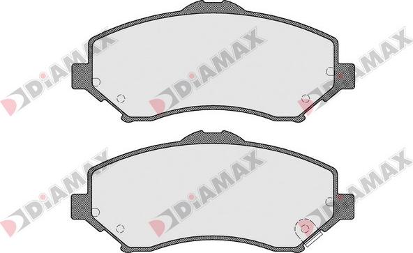 Diamax N09487 - Тормозные колодки, дисковые, комплект autospares.lv