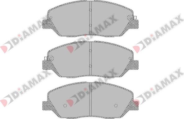 Diamax N09429 - Тормозные колодки, дисковые, комплект autospares.lv