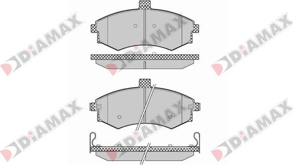 Diamax N09425 - Тормозные колодки, дисковые, комплект autospares.lv