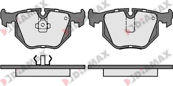 Diamax N09428 - Тормозные колодки, дисковые, комплект autospares.lv